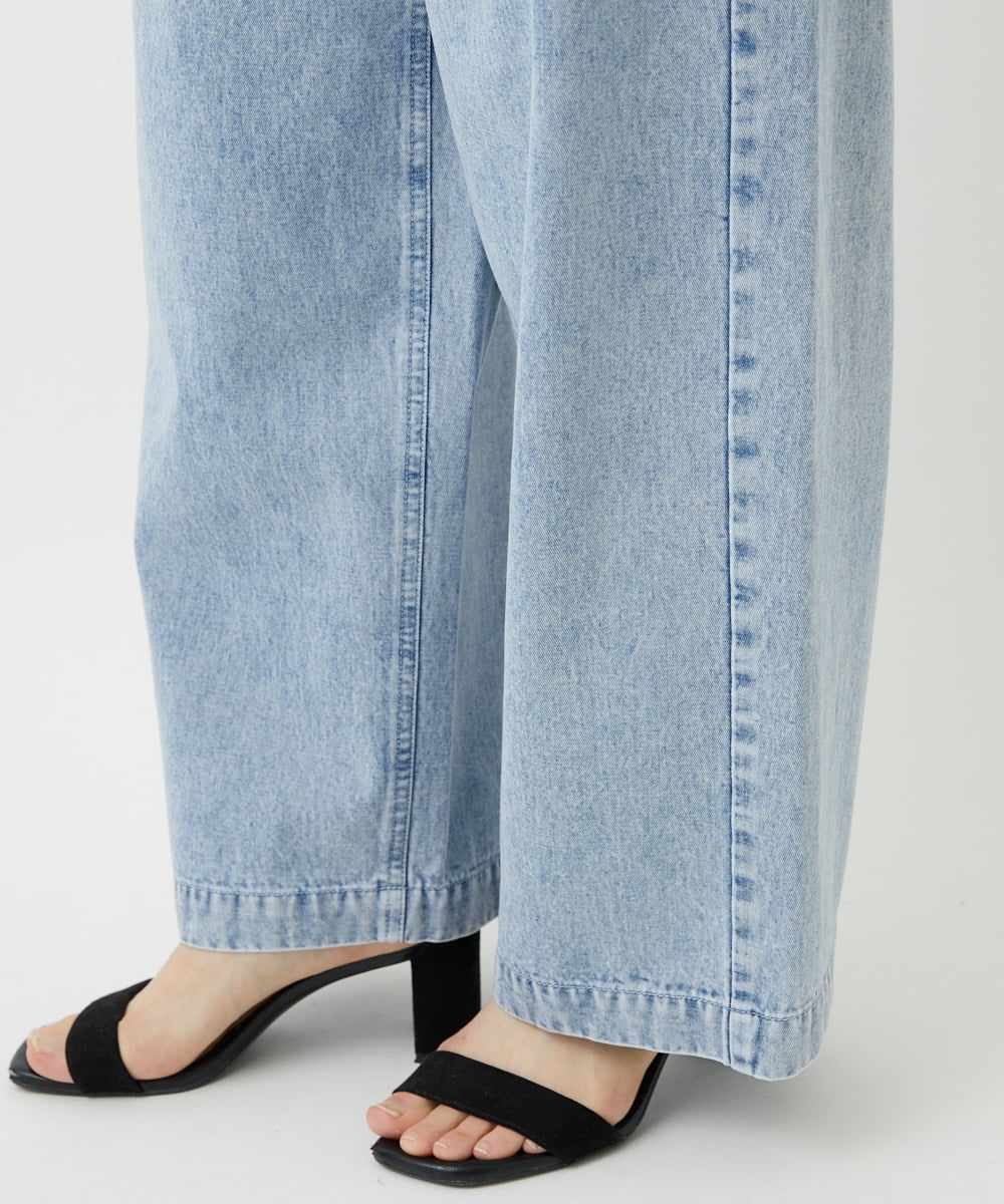 PHLGD03330 GEORGES RECH(小さいサイズ)(メゾン ドゥ サンク) イージーワイドデニムパンツ ライトブルー