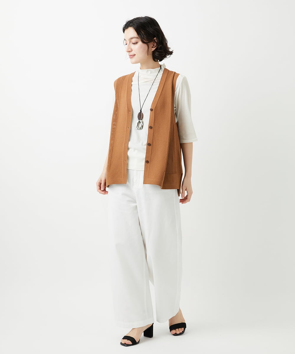 PHLGD03330 GEORGES RECH(小さいサイズ)(メゾン ドゥ サンク) イージーワイドデニムパンツ ライトブルー