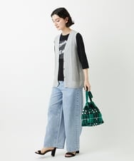 PHLGD03330 GEORGES RECH(小さいサイズ)(メゾン ドゥ サンク) イージーワイドデニムパンツ ライトブルー