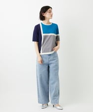 PHLGD03330 GEORGES RECH(小さいサイズ)(メゾン ドゥ サンク) イージーワイドデニムパンツ ライトブルー