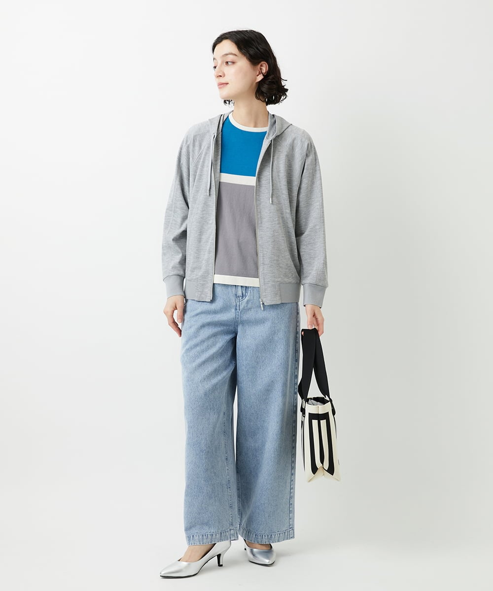 PHLGD03330 GEORGES RECH(小さいサイズ)(メゾン ドゥ サンク) イージーワイドデニムパンツ ライトブルー