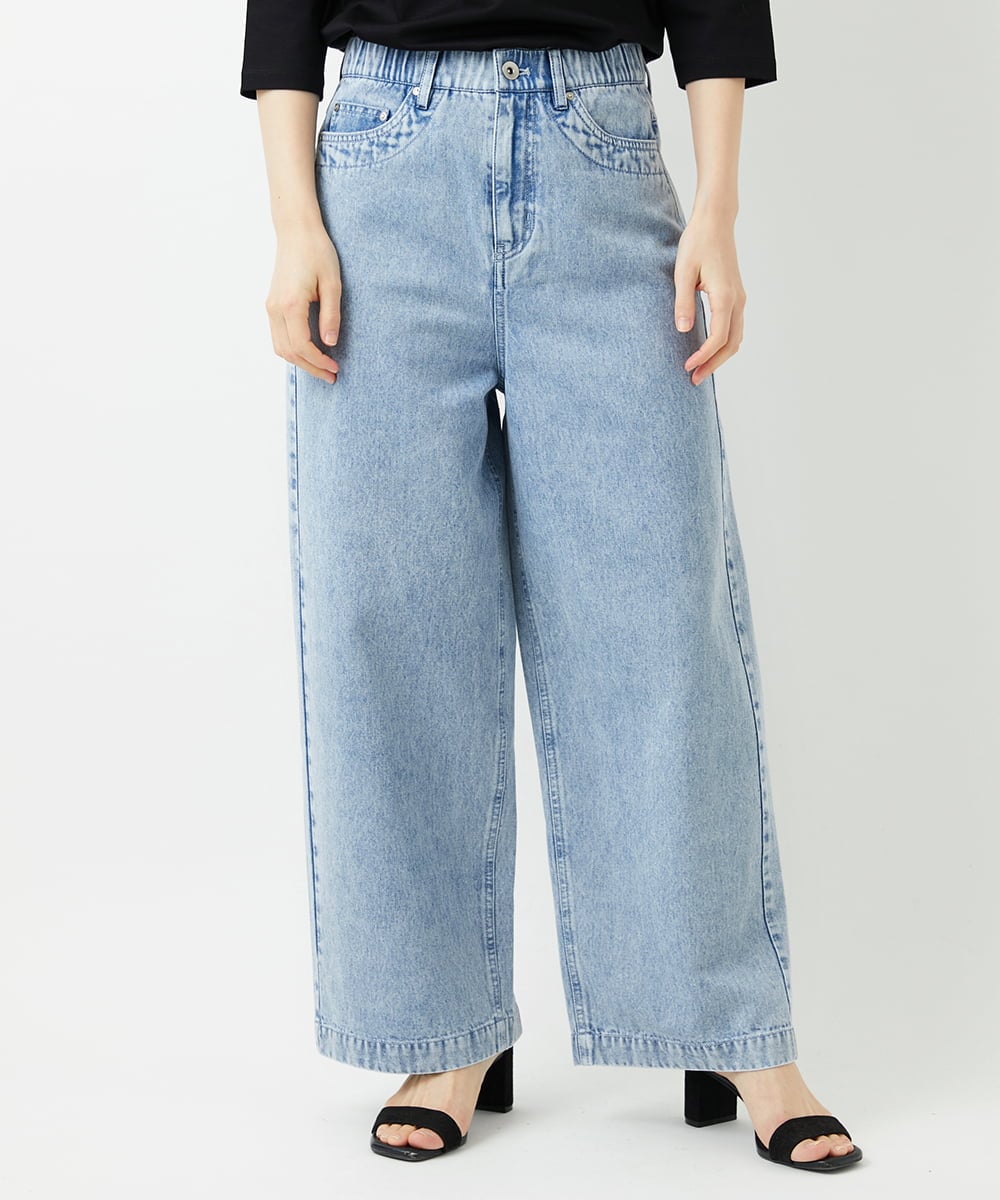 PHLGD03330 GEORGES RECH(小さいサイズ)(メゾン ドゥ サンク) イージーワイドデニムパンツ ライトブルー