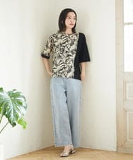 PHLGD03330 GEORGES RECH(小さいサイズ)(メゾン ドゥ サンク) イージーワイドデニムパンツ ライトブルー