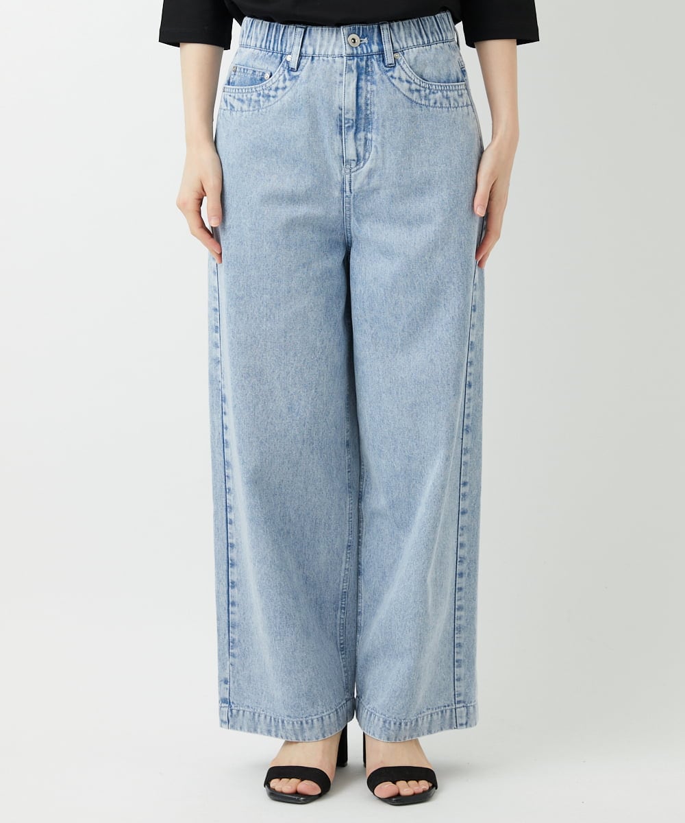 PHLGD03330 GEORGES RECH(小さいサイズ)(メゾン ドゥ サンク) イージーワイドデニムパンツ ライトブルー