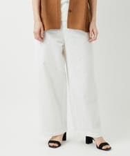 PHLGD03330 GEORGES RECH(小さいサイズ)(メゾン ドゥ サンク) イージーワイドデニムパンツ ホワイト