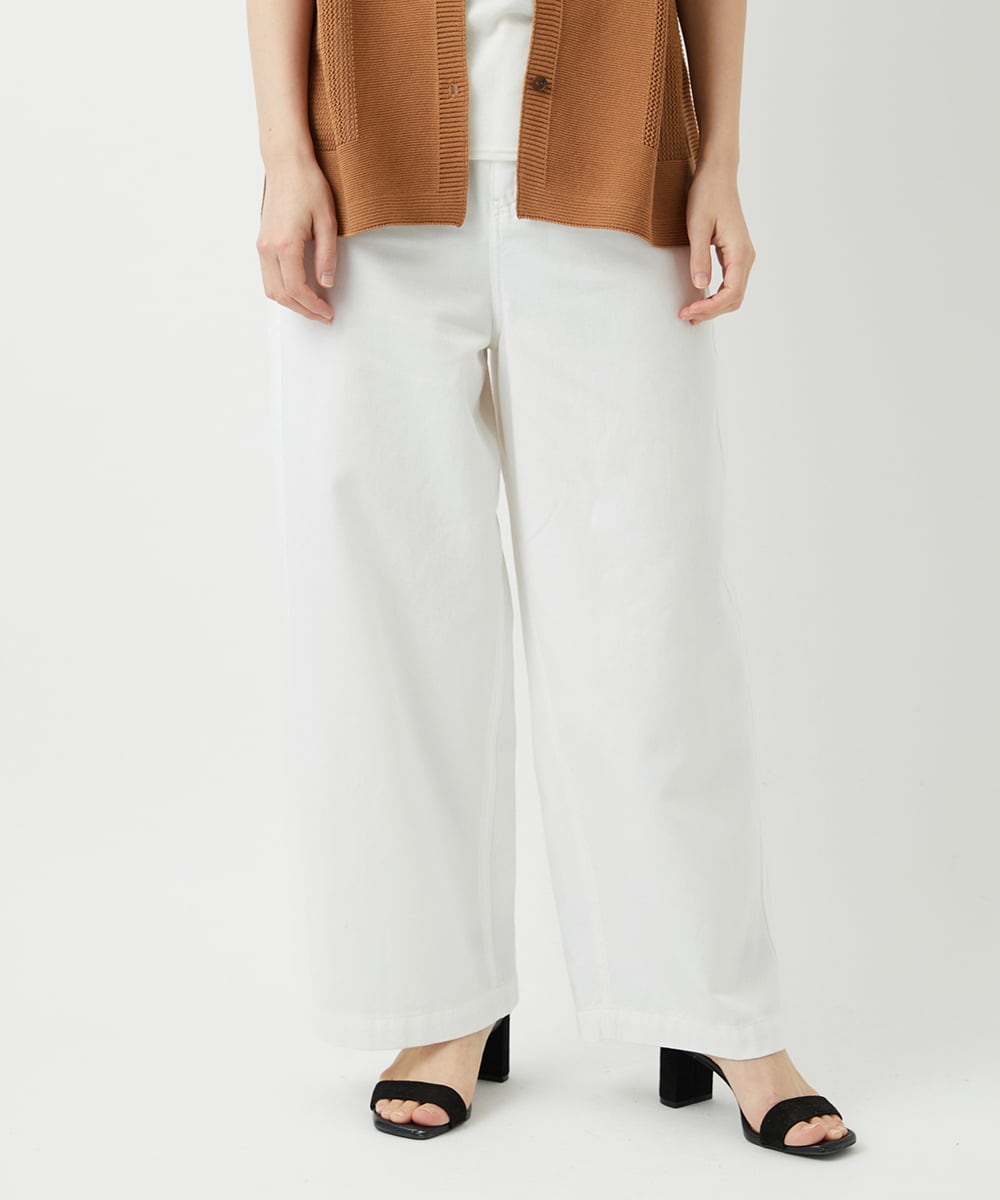 PHLGD03330 GEORGES RECH(小さいサイズ)(メゾン ドゥ サンク) イージーワイドデニムパンツ ホワイト
