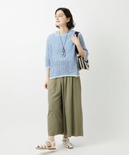 PHLGD09250 GEORGES RECH(小さいサイズ)(メゾン ドゥ サンク) ナチュラルブロードガウチョパンツ ライトグレー
