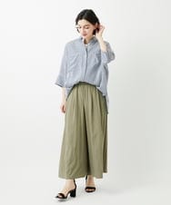 PHLGD09250 GEORGES RECH(小さいサイズ)(メゾン ドゥ サンク) ナチュラルブロードガウチョパンツ ライトグレー