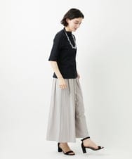 PHLGD09250 GEORGES RECH(小さいサイズ)(メゾン ドゥ サンク) ナチュラルブロードガウチョパンツ ライトグレー