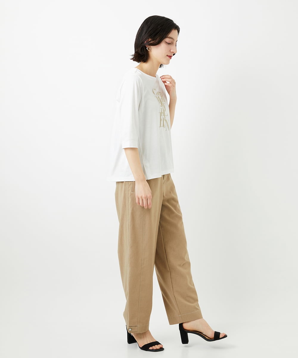 PHLGD12290 GEORGES RECH(小さいサイズ)(メゾン ドゥ サンク)  [セットアップ対応]ステッチワーク2WAYパンツ ベージュ