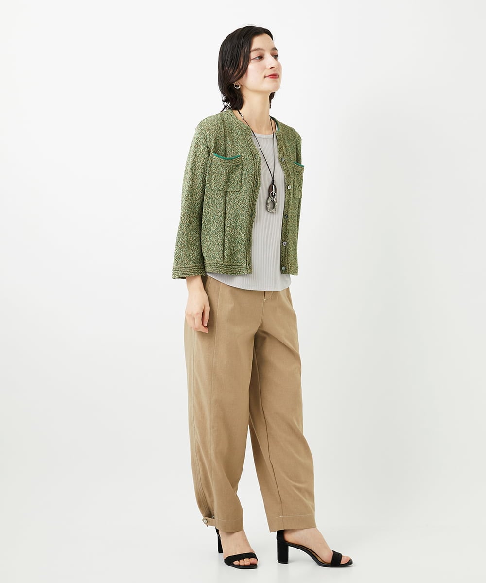 PHLGD12290 GEORGES RECH(小さいサイズ)(メゾン ドゥ サンク)  [セットアップ対応]ステッチワーク2WAYパンツ ベージュ