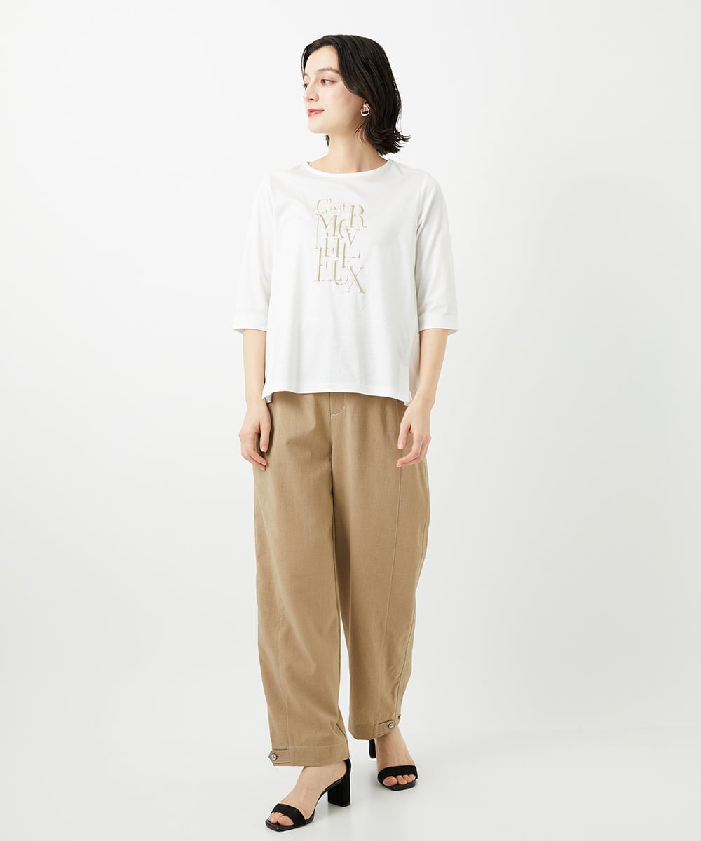 PHLGD12290 GEORGES RECH(小さいサイズ)(メゾン ドゥ サンク)  [セットアップ対応]ステッチワーク2WAYパンツ ベージュ