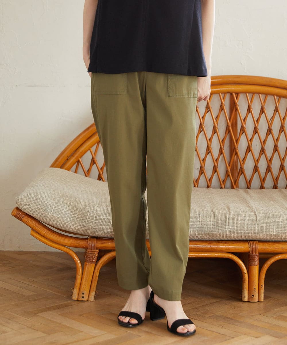 PHLGD26270 GEORGES RECH(小さいサイズ)(メゾン ドゥ サンク) ハイストレッチベイカーパンツ カーキ