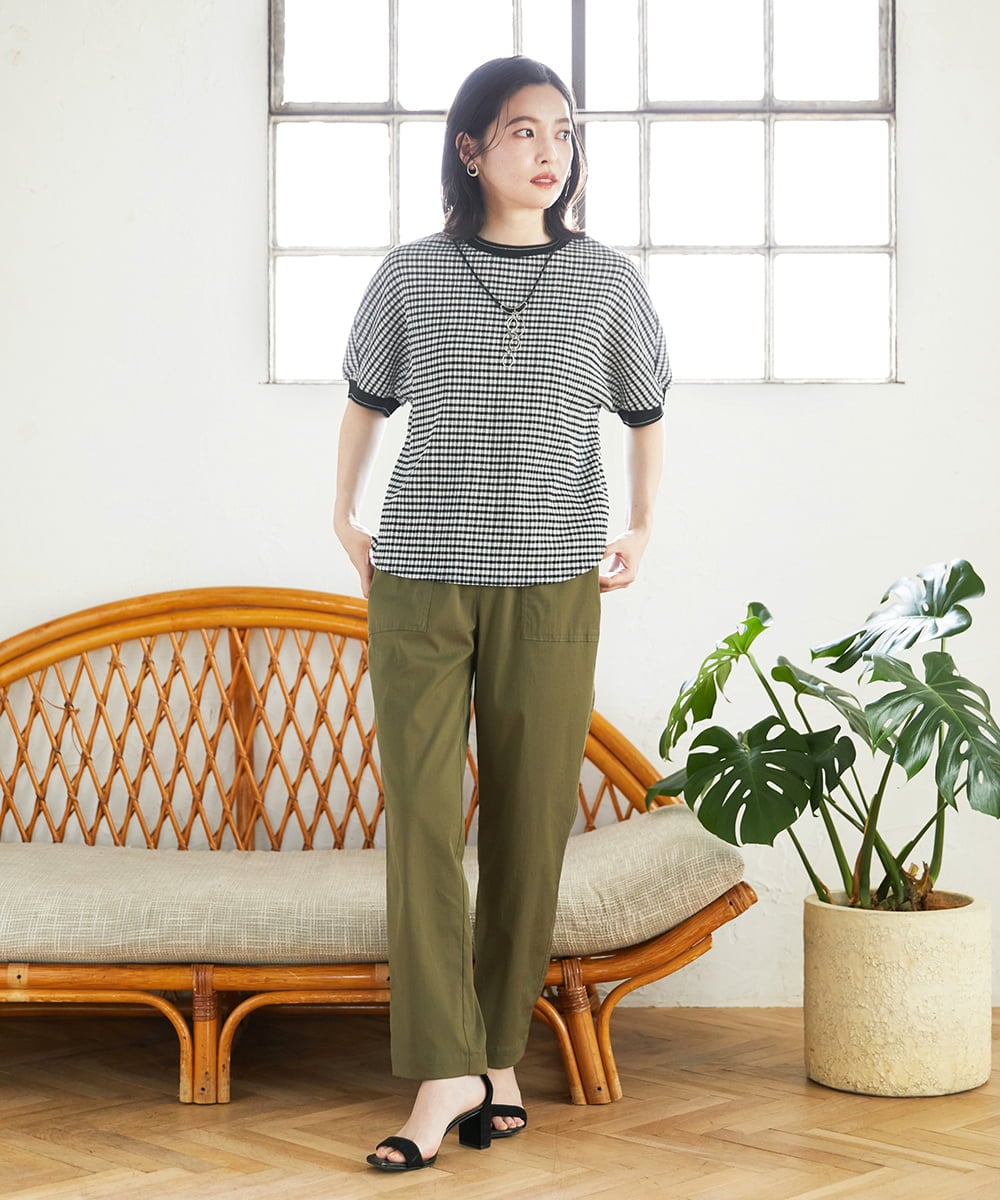PHLGD26270 GEORGES RECH(小さいサイズ)(メゾン ドゥ サンク) ハイストレッチベイカーパンツ ベージュ