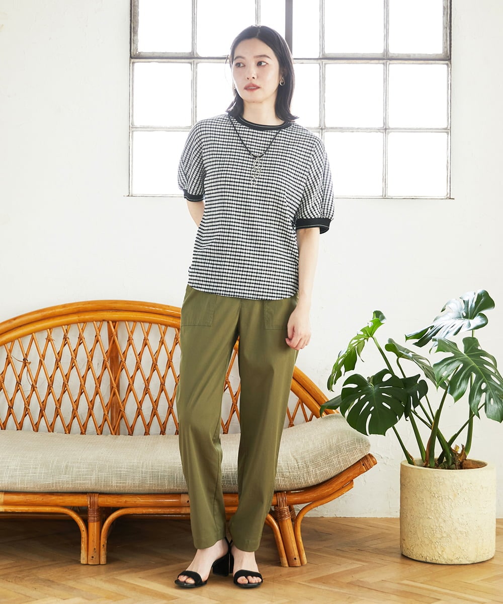 PHLGD26270 GEORGES RECH(小さいサイズ)(メゾン ドゥ サンク) ハイストレッチベイカーパンツ ベージュ