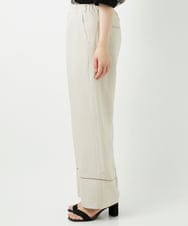 PHLGD31290 GEORGES RECH(小さいサイズ)(メゾン ドゥ サンク)  [セットアップ対応]フレンチリネンハシゴレースワイドパンツ ブラウン