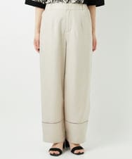 PHLGD31290 GEORGES RECH(小さいサイズ)(メゾン ドゥ サンク)  [セットアップ対応]フレンチリネンハシゴレースワイドパンツ ブラウン