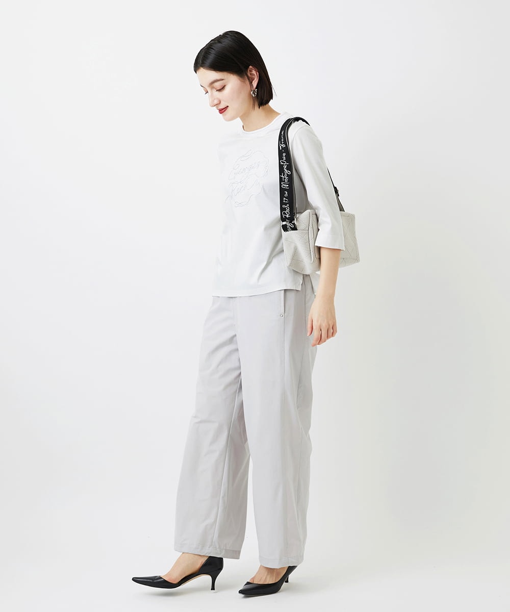 PHLGE40330 GEORGES RECH(小さいサイズ)(メゾン ドゥ サンク)  [セットアップ対応]4WAYタフタトラックパンツ ライトグレー