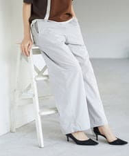 PHLGE40330 GEORGES RECH(小さいサイズ)(メゾン ドゥ サンク)  [セットアップ対応]4WAYタフタトラックパンツ ライトグレー