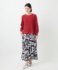 PHLGE42390 GEORGES RECH(小さいサイズ)(メゾン ドゥ サンク) トリコロールガウチョパンツ レッド