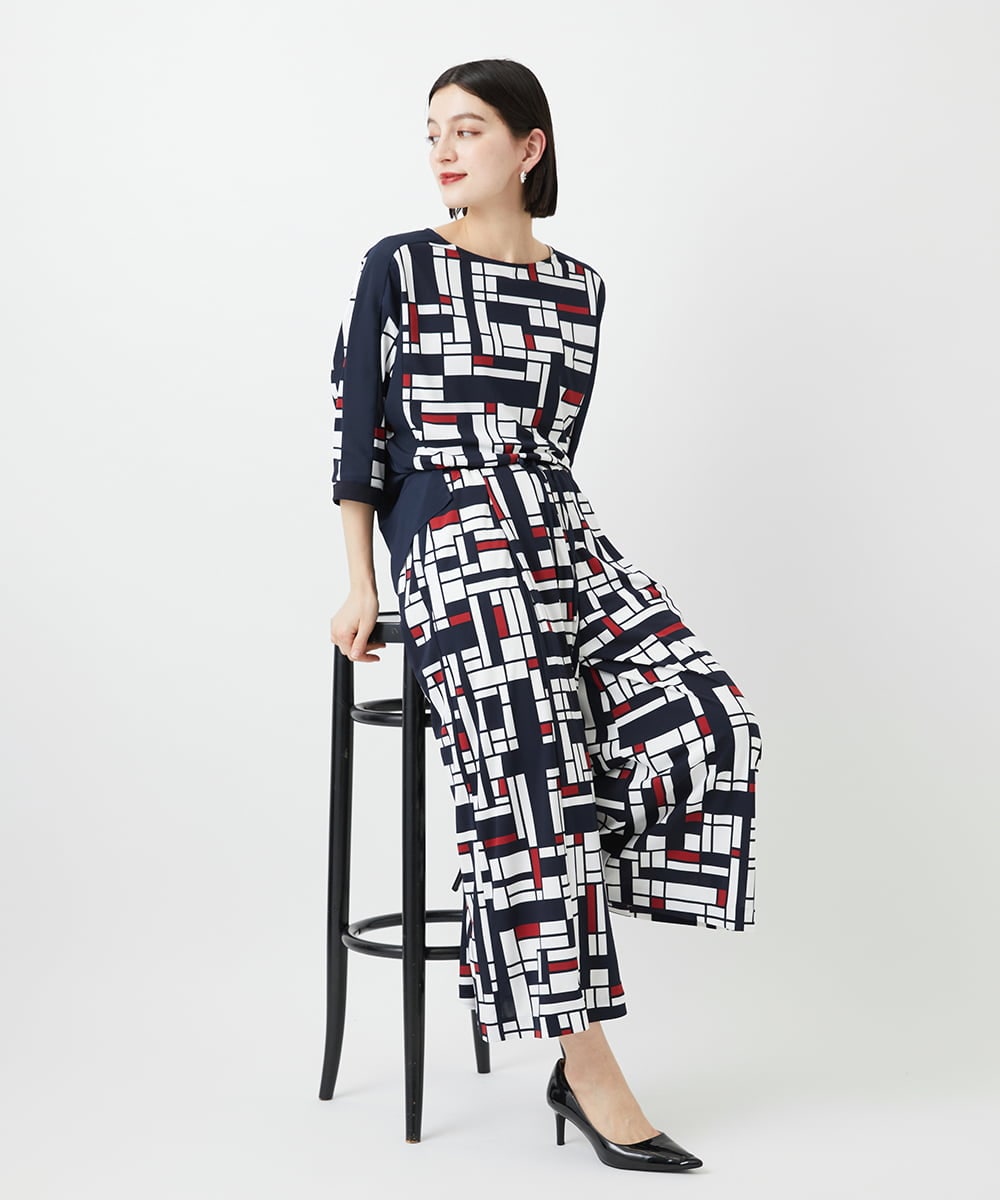 PHLGE42390 GEORGES RECH(小さいサイズ)(メゾン ドゥ サンク) トリコロールガウチョパンツ レッド