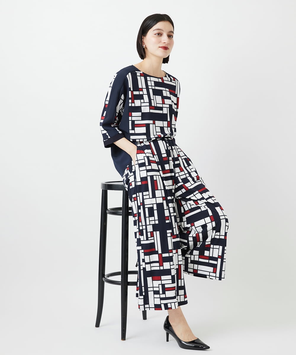 PHLGE42390 GEORGES RECH(小さいサイズ)(メゾン ドゥ サンク) トリコロールガウチョパンツ レッド