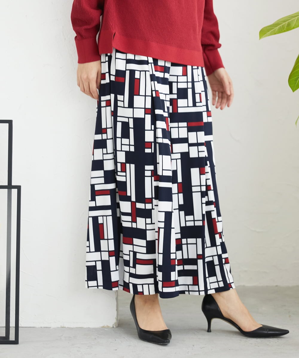 PHLGE42390 GEORGES RECH(小さいサイズ)(メゾン ドゥ サンク) トリコロールガウチョパンツ レッド