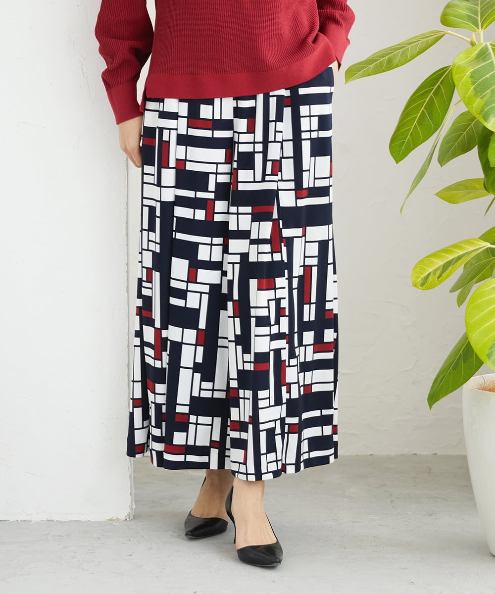 PHLGE42390 GEORGES RECH(小さいサイズ)(メゾン ドゥ サンク) トリコロールガウチョパンツ レッド