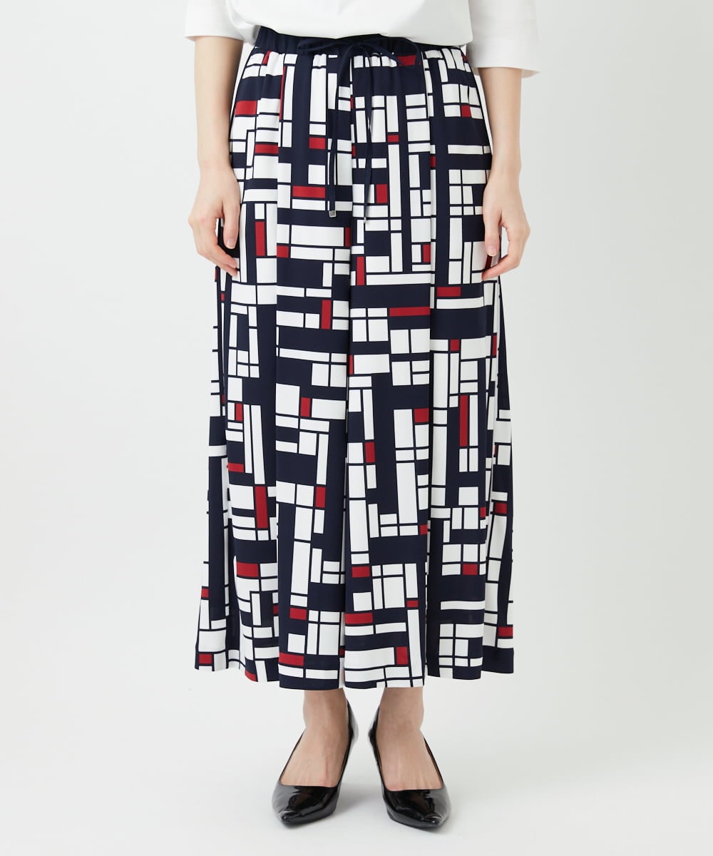 PHLGE42390 GEORGES RECH(小さいサイズ)(メゾン ドゥ サンク) トリコロールガウチョパンツ レッド