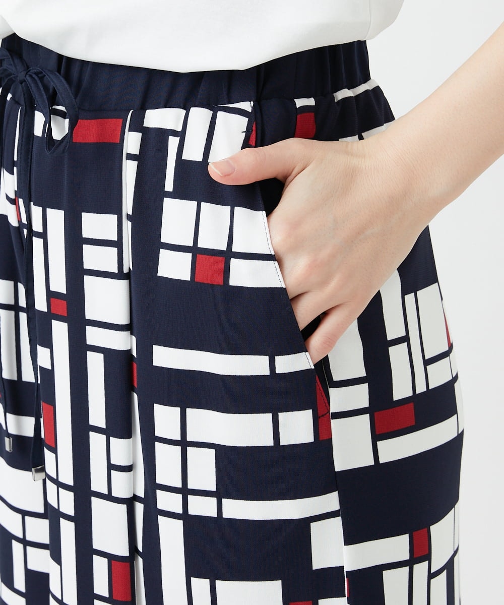 PHLGE42390 GEORGES RECH(小さいサイズ)(メゾン ドゥ サンク) トリコロールガウチョパンツ レッド