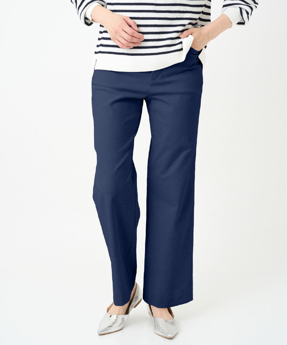 PHLGE52250 GEORGES RECH(小さいサイズ)(メゾン ドゥ サンク) シェルタリングドライオックスワイドパンツ ネイビー