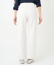 PHLGE52250 GEORGES RECH(小さいサイズ)(メゾン ドゥ サンク) シェルタリングドライオックスワイドパンツ ホワイト