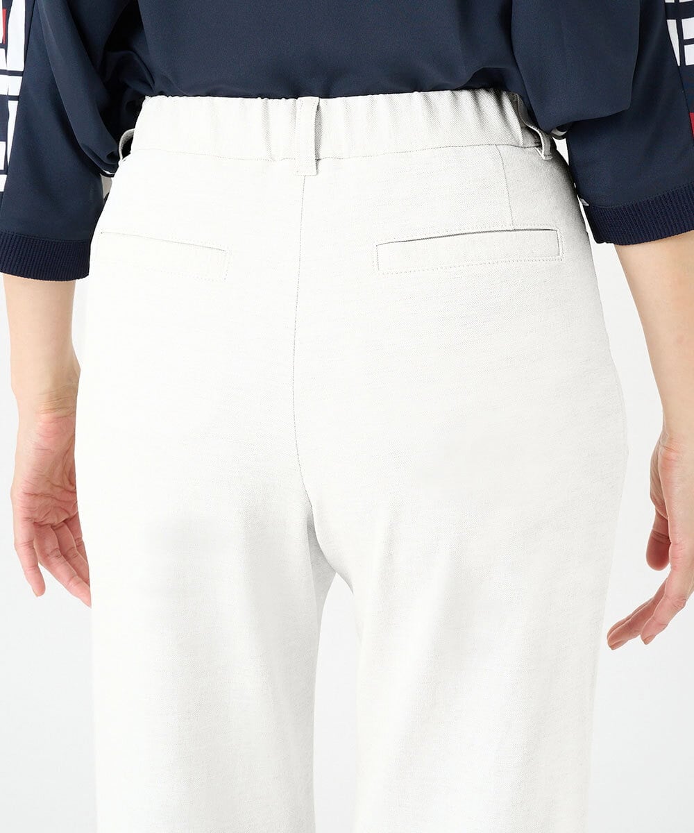 PHLGE52250 GEORGES RECH(小さいサイズ)(メゾン ドゥ サンク) シェルタリングドライオックスワイドパンツ ホワイト