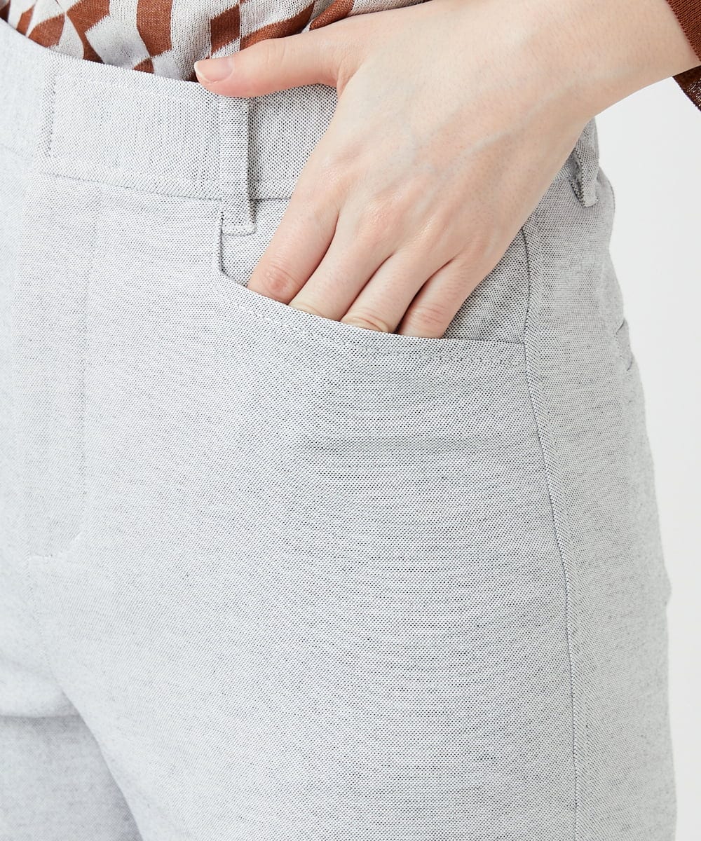 PHLGE52250 GEORGES RECH(小さいサイズ)(メゾン ドゥ サンク) シェルタリングドライオックスワイドパンツ ライトグレー