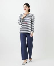 PHLGE52250 GEORGES RECH(小さいサイズ)(メゾン ドゥ サンク) シェルタリングドライオックスワイドパンツ ライトグレー