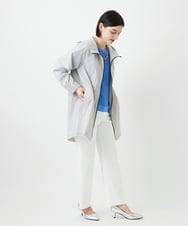 PHLGE52250 GEORGES RECH(小さいサイズ)(メゾン ドゥ サンク) シェルタリングドライオックスワイドパンツ ライトグレー