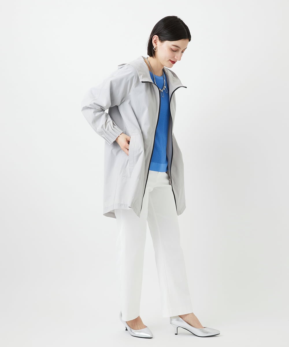 PHLGE52250 GEORGES RECH(小さいサイズ)(メゾン ドゥ サンク) シェルタリングドライオックスワイドパンツ ライトグレー