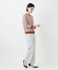 PHLGE52250 GEORGES RECH(小さいサイズ)(メゾン ドゥ サンク) シェルタリングドライオックスワイドパンツ ライトグレー