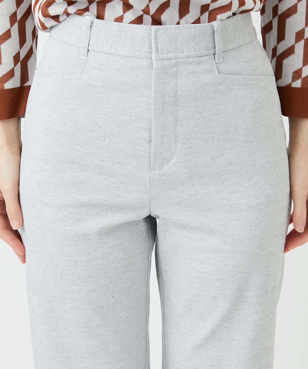 PHLGE52250 GEORGES RECH(小さいサイズ)(メゾン ドゥ サンク) シェルタリングドライオックスワイドパンツ ライトグレー