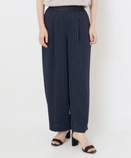 PHLGQ48230 GEORGES RECH(小さいサイズ)(メゾン ドゥ サンク) 【セットアップ対応】ピンストライプワイドパンツ ネイビー