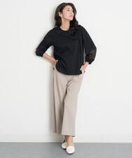 PHLGT52190 GEORGES RECH(小さいサイズ)(メゾン ドゥ サンク) ストレッチコットンリネンガウチョパンツ ベージュ