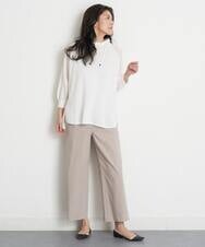 PHLGT52190 GEORGES RECH(小さいサイズ)(メゾン ドゥ サンク) ストレッチコットンリネンガウチョパンツ ベージュ