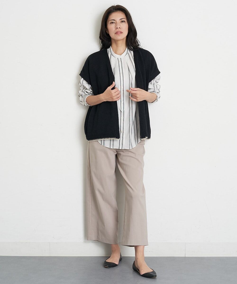 PHLGT52190 GEORGES RECH(小さいサイズ)(メゾン ドゥ サンク) ストレッチコットンリネンガウチョパンツ ベージュ