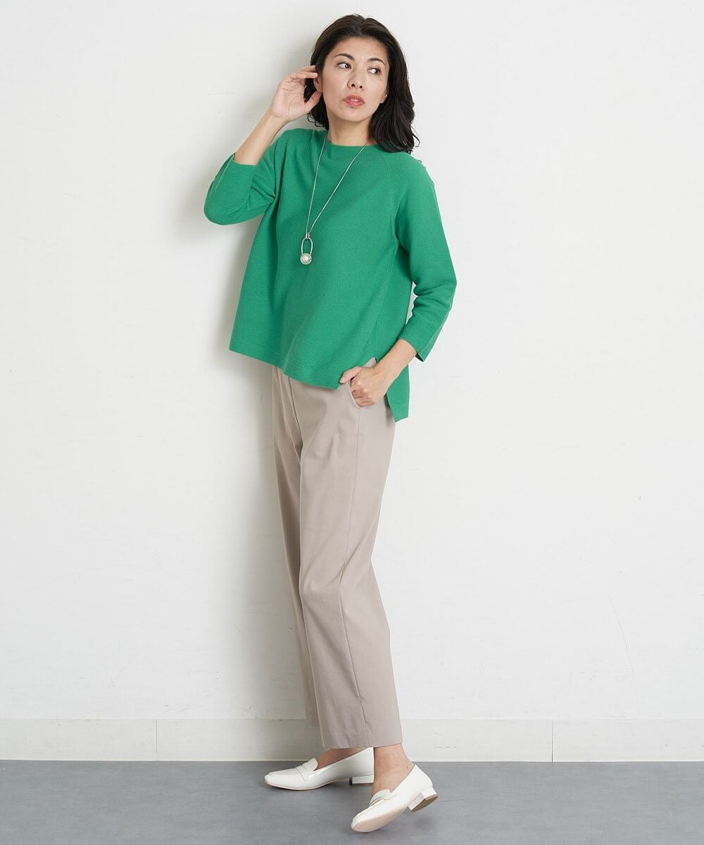 PHLGT52190 GEORGES RECH(小さいサイズ)(メゾン ドゥ サンク) ストレッチコットンリネンガウチョパンツ ベージュ