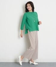 PHLGT52190 GEORGES RECH(小さいサイズ)(メゾン ドゥ サンク) ストレッチコットンリネンガウチョパンツ ベージュ