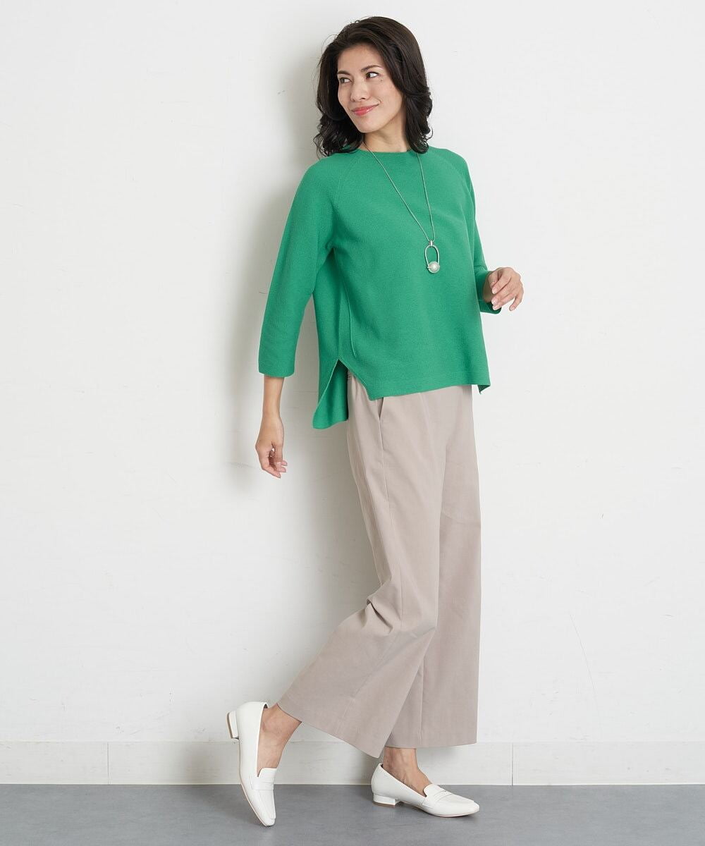 PHLGT52190 GEORGES RECH(小さいサイズ)(メゾン ドゥ サンク) ストレッチコットンリネンガウチョパンツ ベージュ