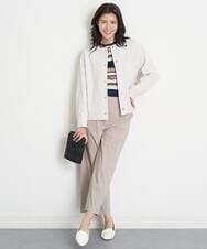 PHLGT52190 GEORGES RECH(小さいサイズ)(メゾン ドゥ サンク) ストレッチコットンリネンガウチョパンツ ベージュ