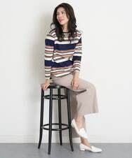 PHLGT52190 GEORGES RECH(小さいサイズ)(メゾン ドゥ サンク) ストレッチコットンリネンガウチョパンツ ベージュ