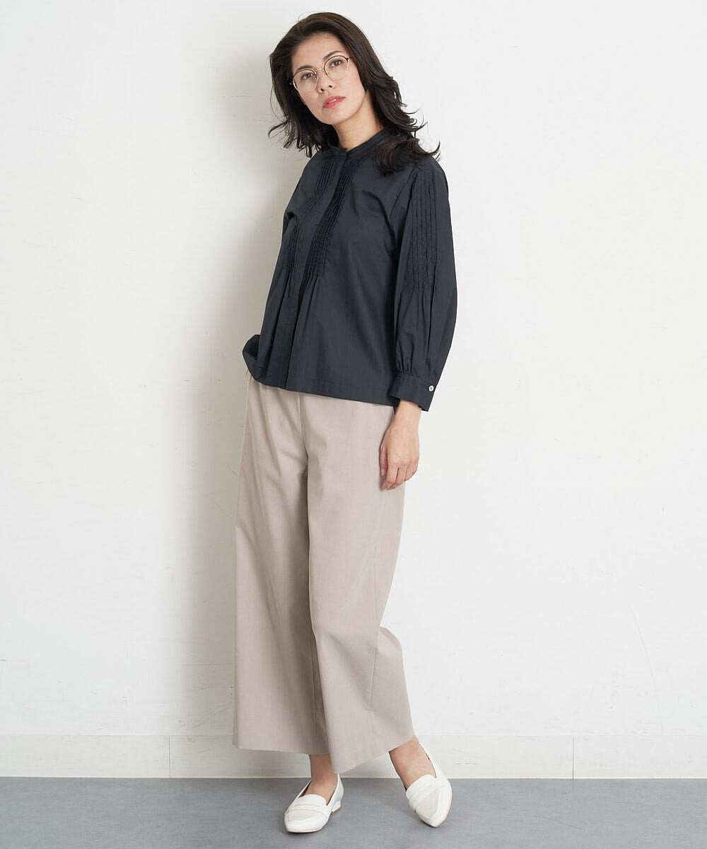 PHLGT52190 GEORGES RECH(小さいサイズ)(メゾン ドゥ サンク) ストレッチコットンリネンガウチョパンツ ベージュ