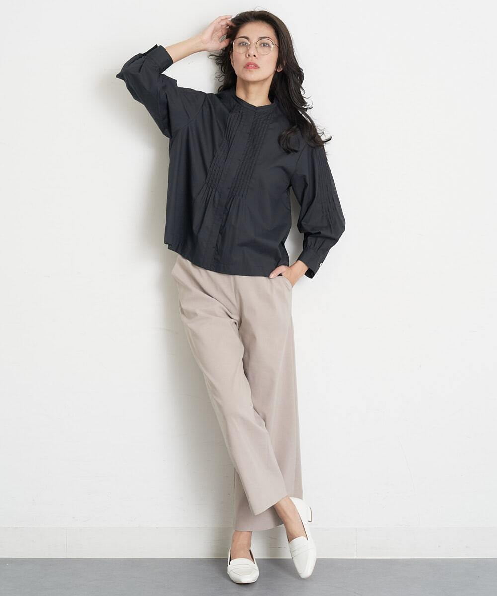 PHLGT52190 GEORGES RECH(小さいサイズ)(メゾン ドゥ サンク) ストレッチコットンリネンガウチョパンツ ベージュ